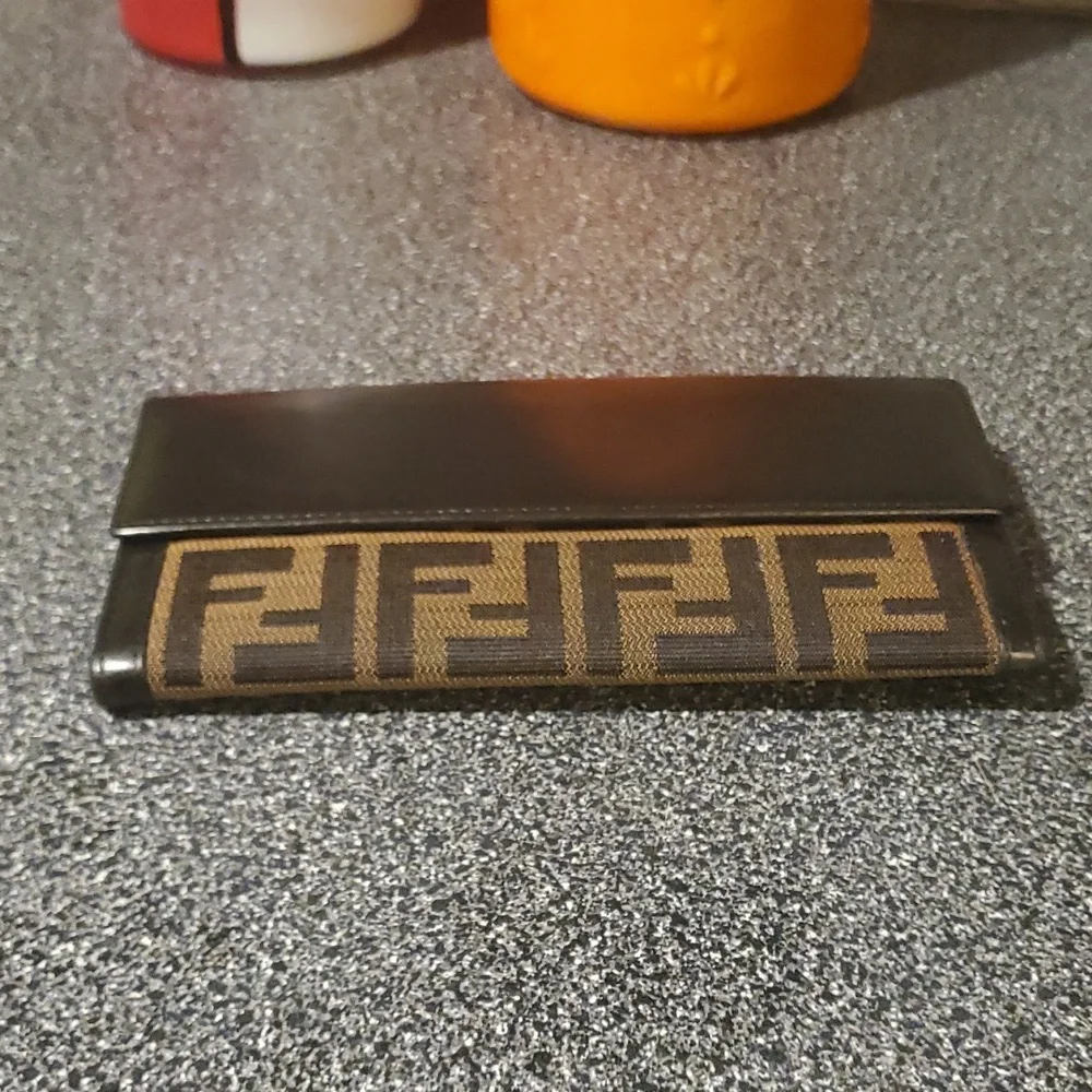 Fendi Zucca Monogram Flap Long Wallet